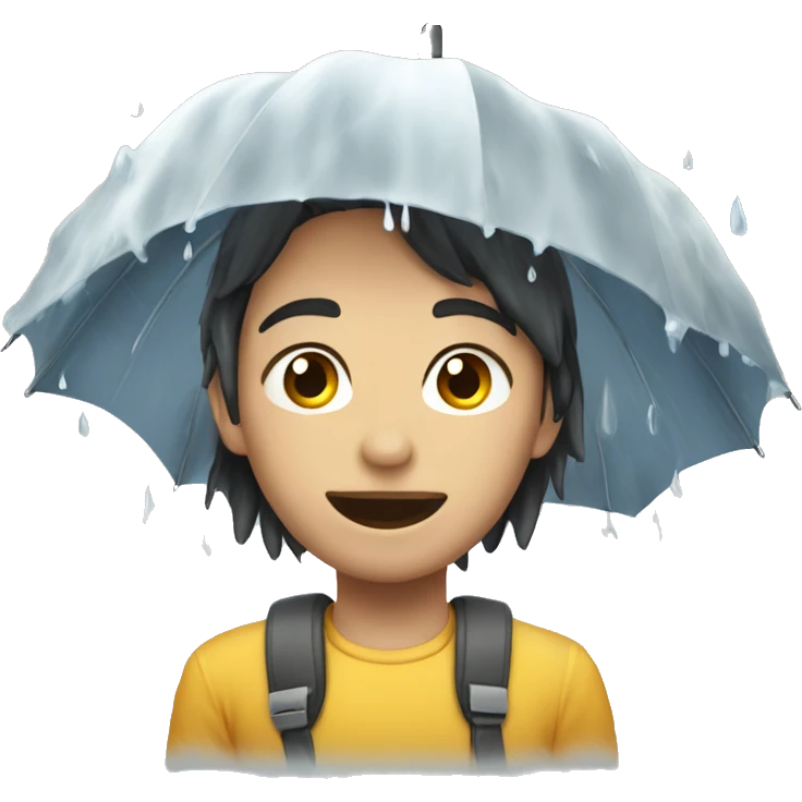 Nube con lluvia muy fina emoji