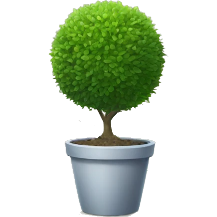 Hedge in garden pot emoji