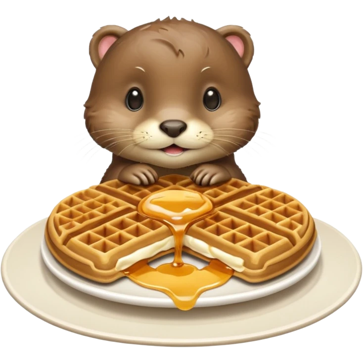 otter shaped waffle emoji