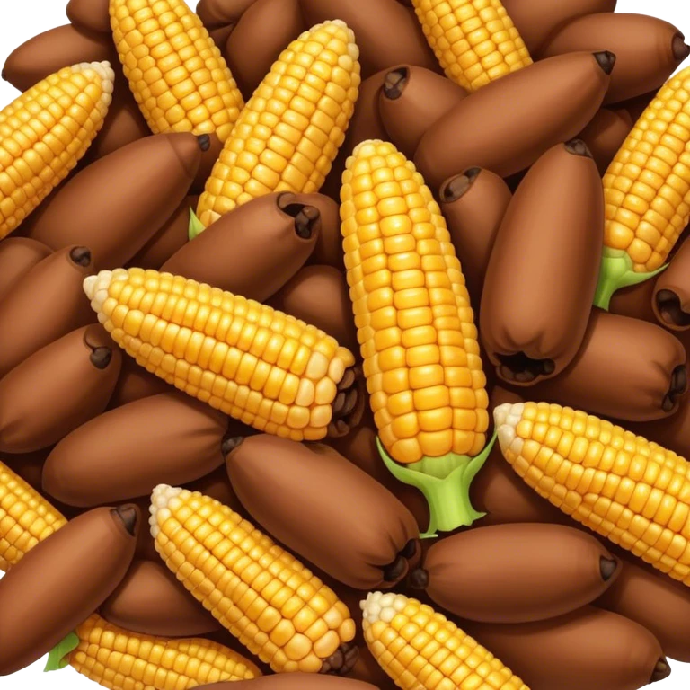 Poop corn emoji