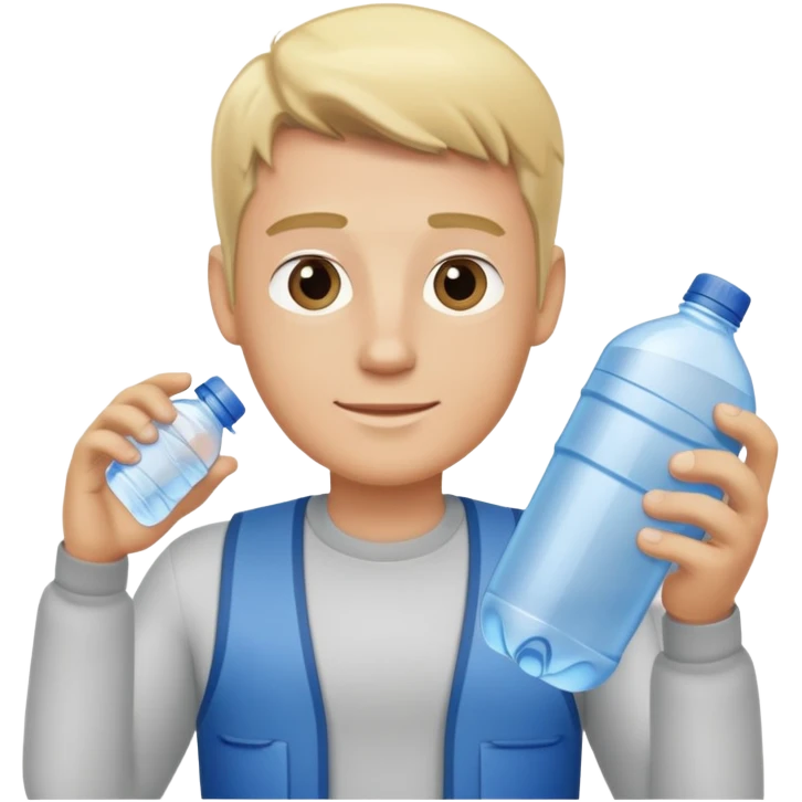 Blonde man delivering 1 gallon water bottle  emoji