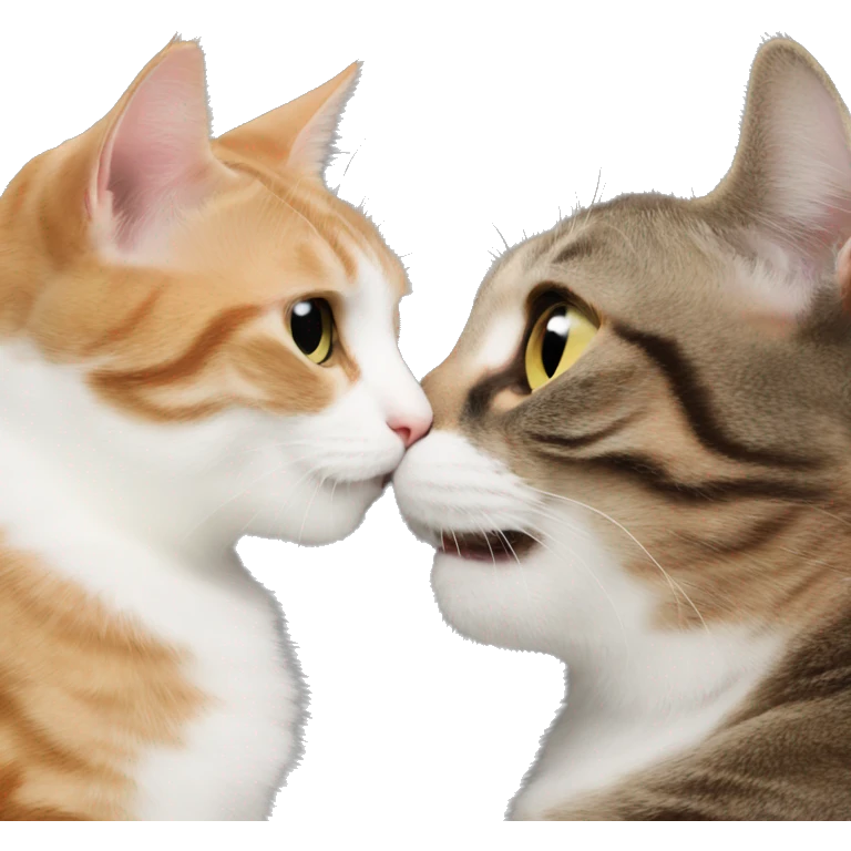 cat kisses cat emoji