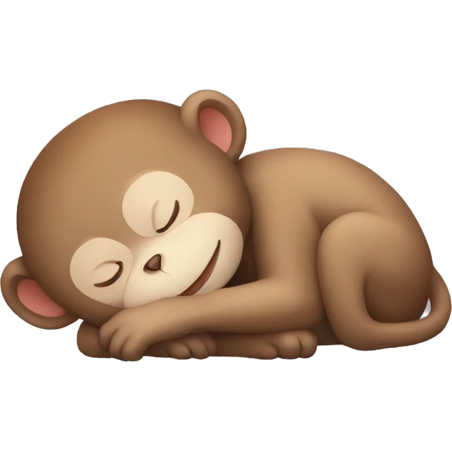 Cute monkey sleeping emoji