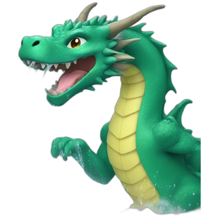Dragon Taking Shower emoji
