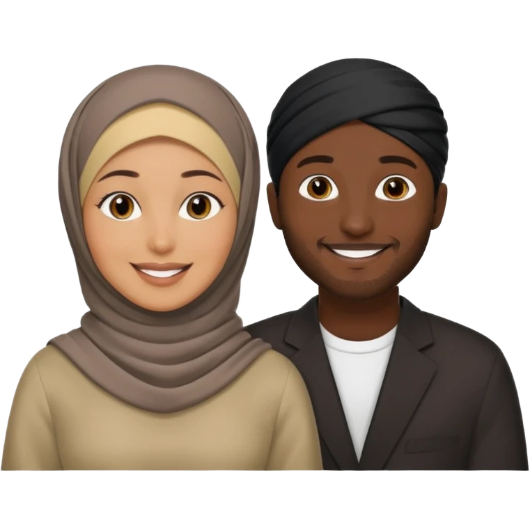 Mixed hijabi wife only  black husband black   emoji