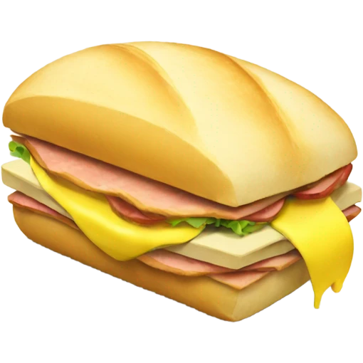 Yellow Tuttle eating a big sandwich emoji