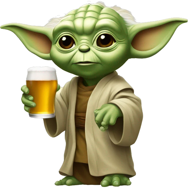 Yoda qui boit une bière  emoji
