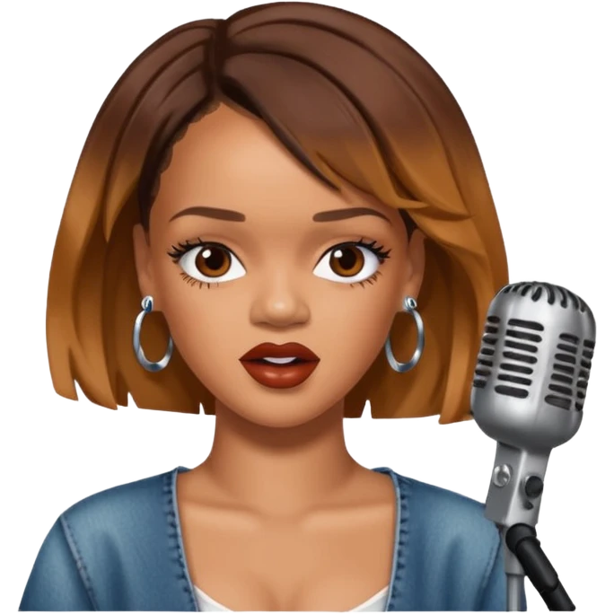 Rihanna singing emoji