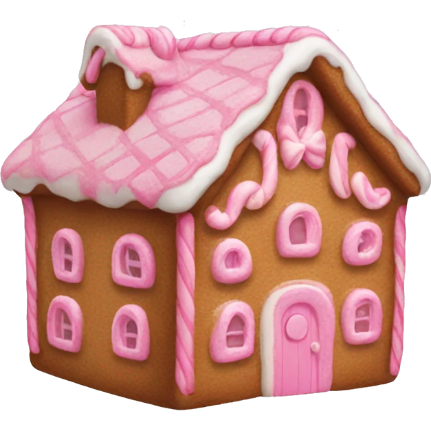 pink gingerbread house emoji