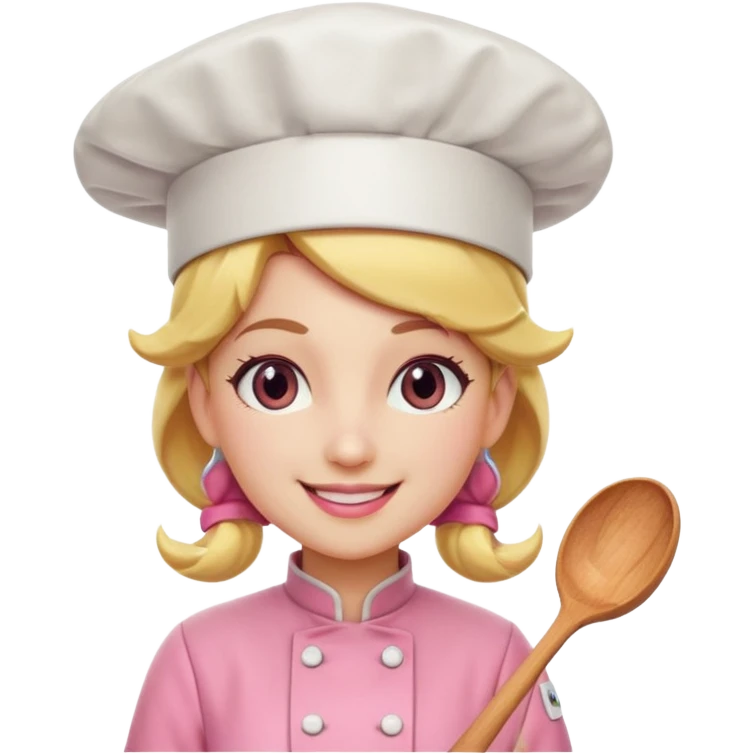 Pink chef princess peach emoji