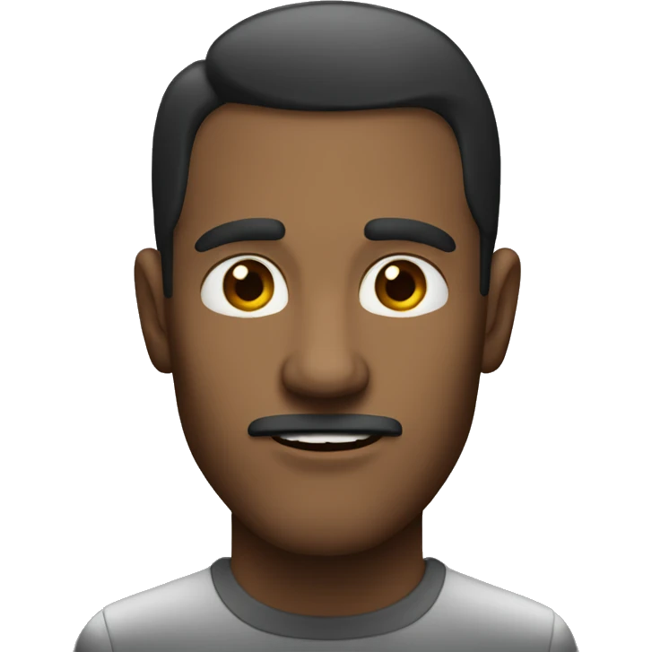 Man with sharp jawline mewing emoji