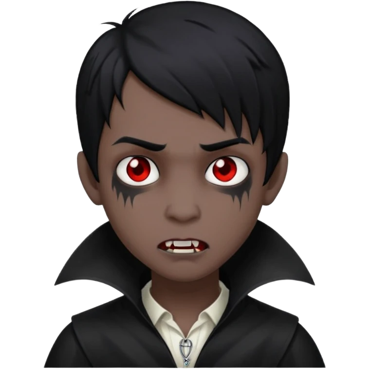 Boy, Vampire, Black Hair, medium long, emo, dark, spooky  emoji