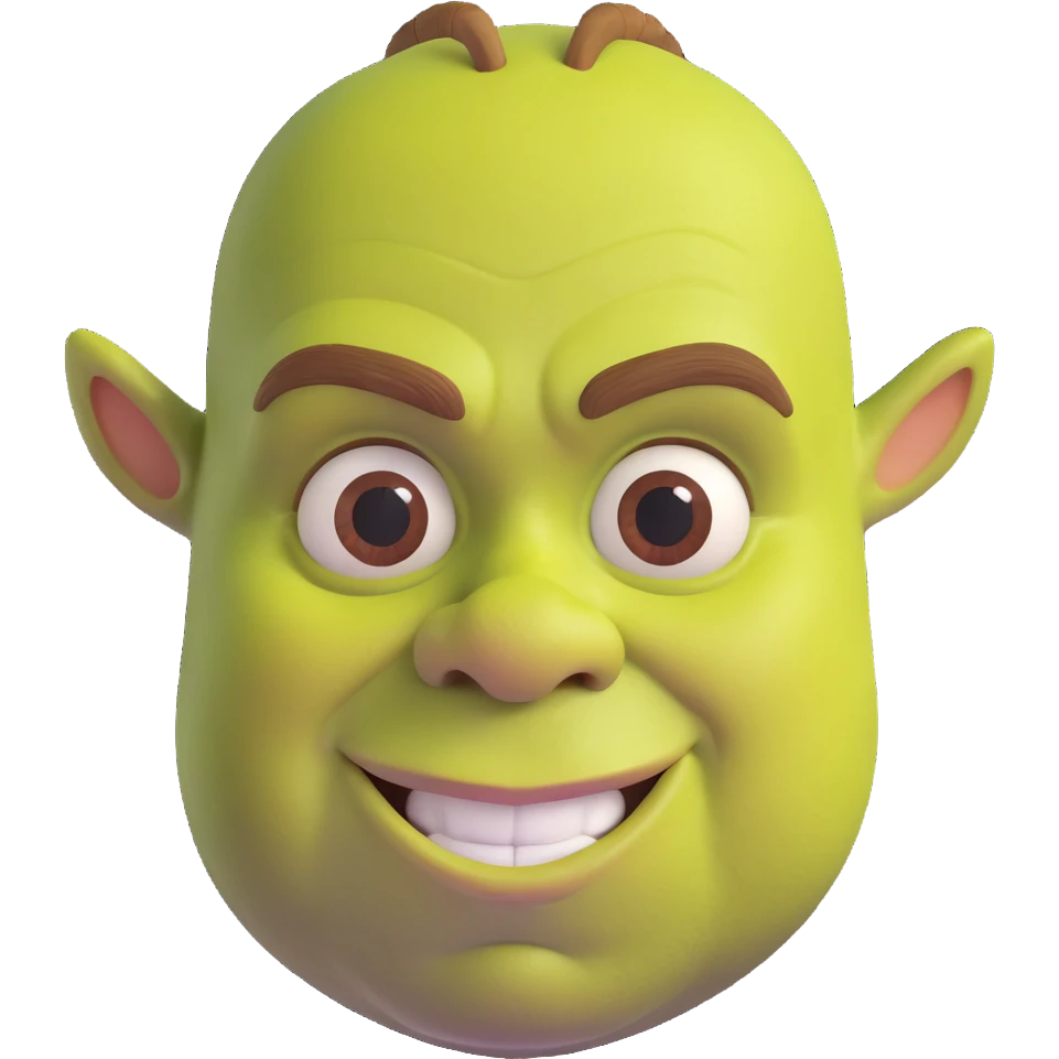 iconic Shrek face emoji