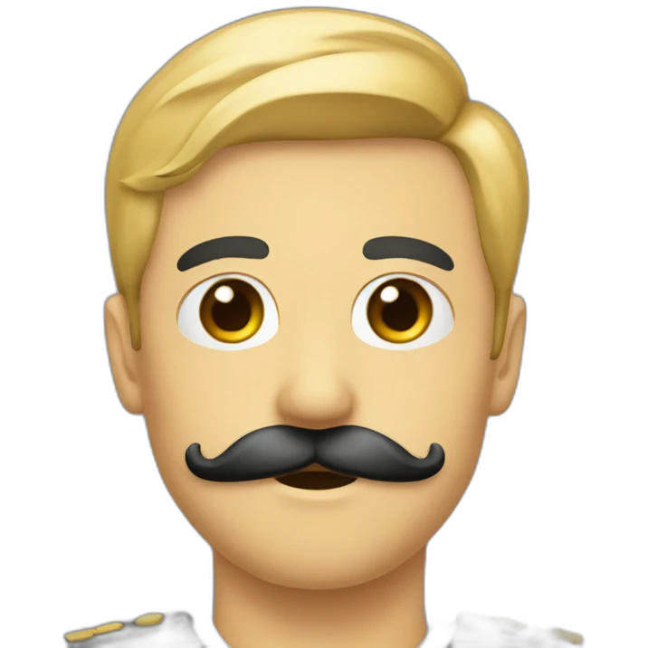 Uniform black pencil mustache emoji