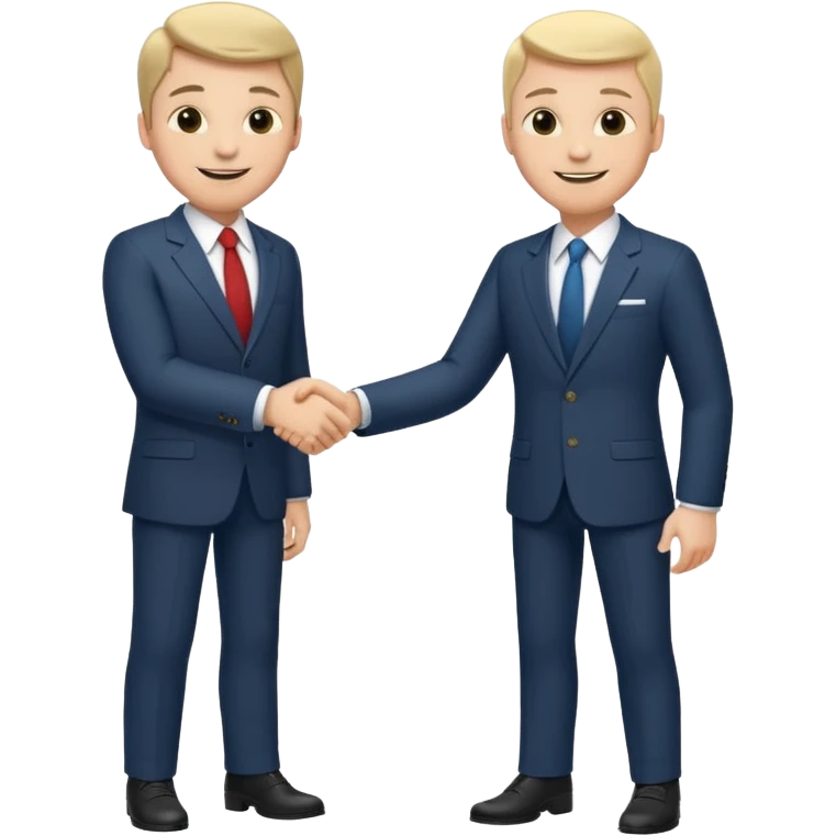 two men in suits shaking hands emoji