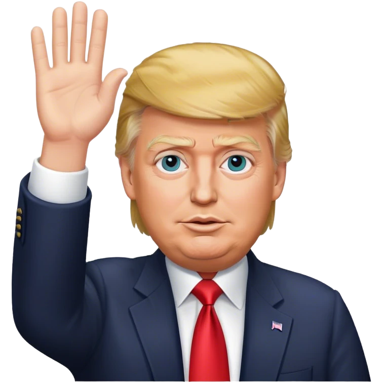 Дональд Трамп машет рукой emoji