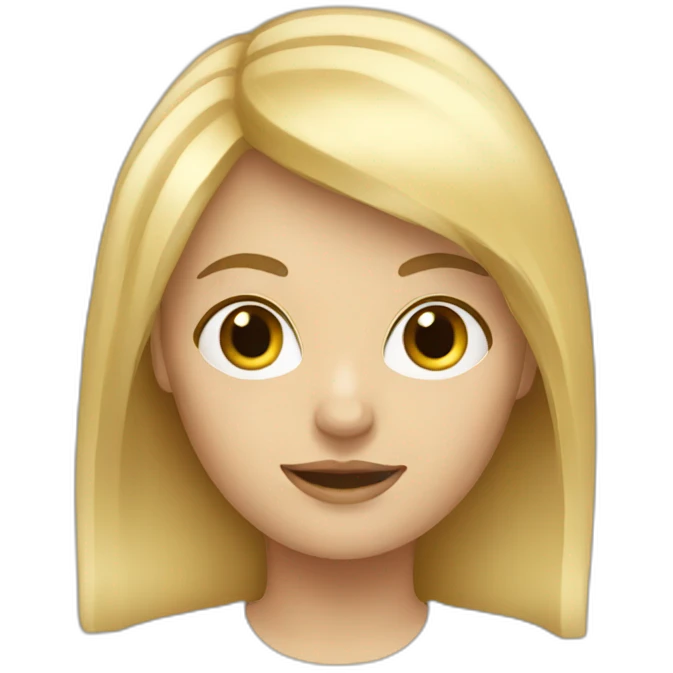 white-woman-with-blond-hair-fringe emoji