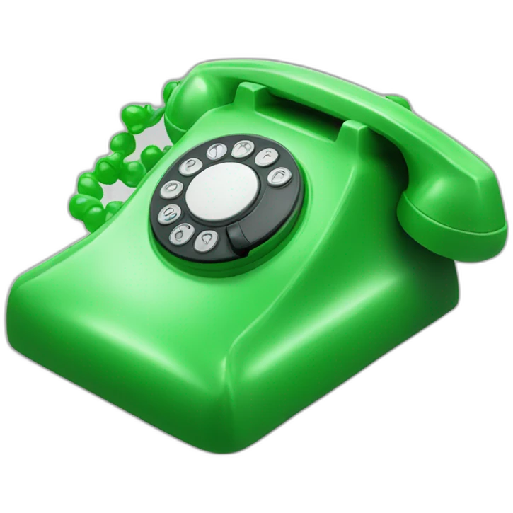 telephone covered in green goo emoji