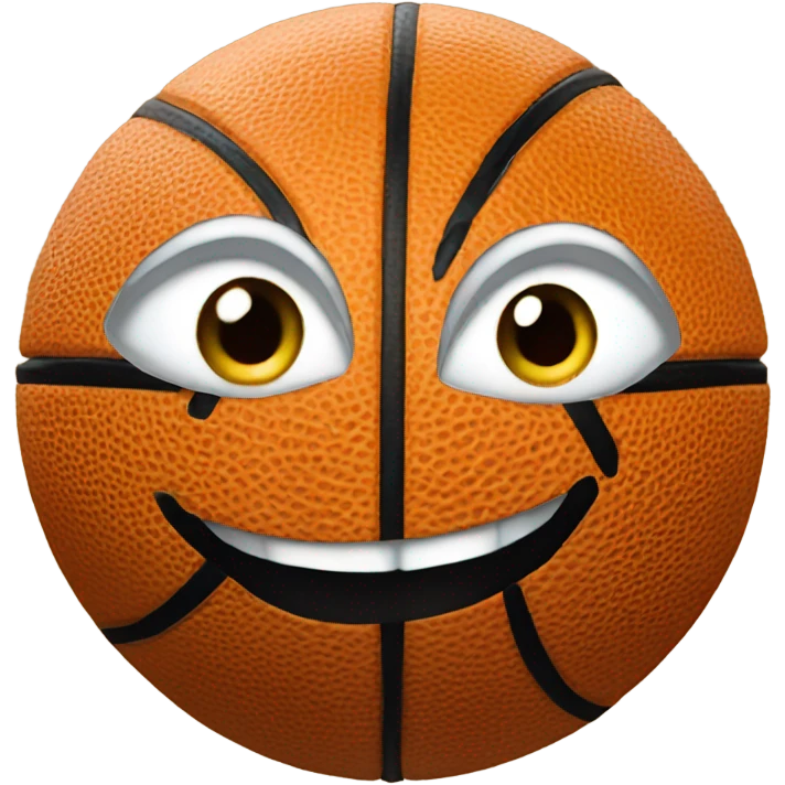 Basketball  with eyes emoji