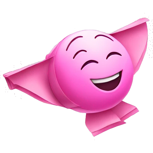 pink money flying  emoji