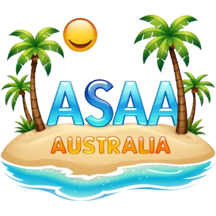 Згенеруй мені emoji Австралії, де буде напис Austalia , має викликати відчуття раю emoji