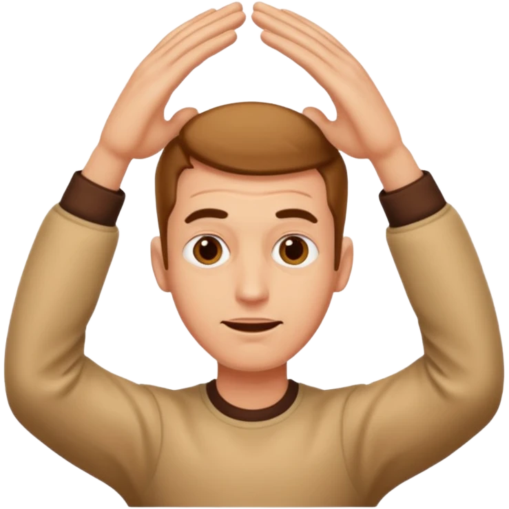 Paul with hands upside  emoji