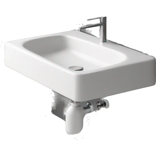 One wash basin simple modern front side view emoji