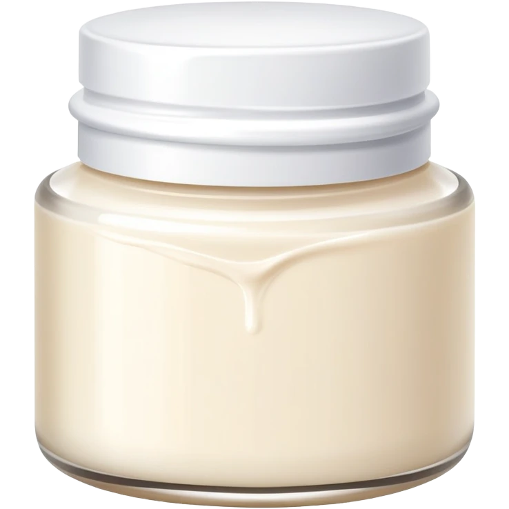 Moisturizer cream jar with lotion emoji