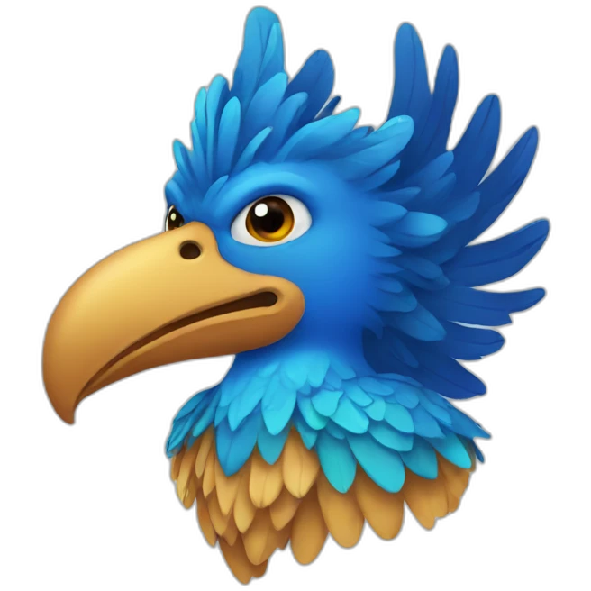 blue phoenix bird emoji