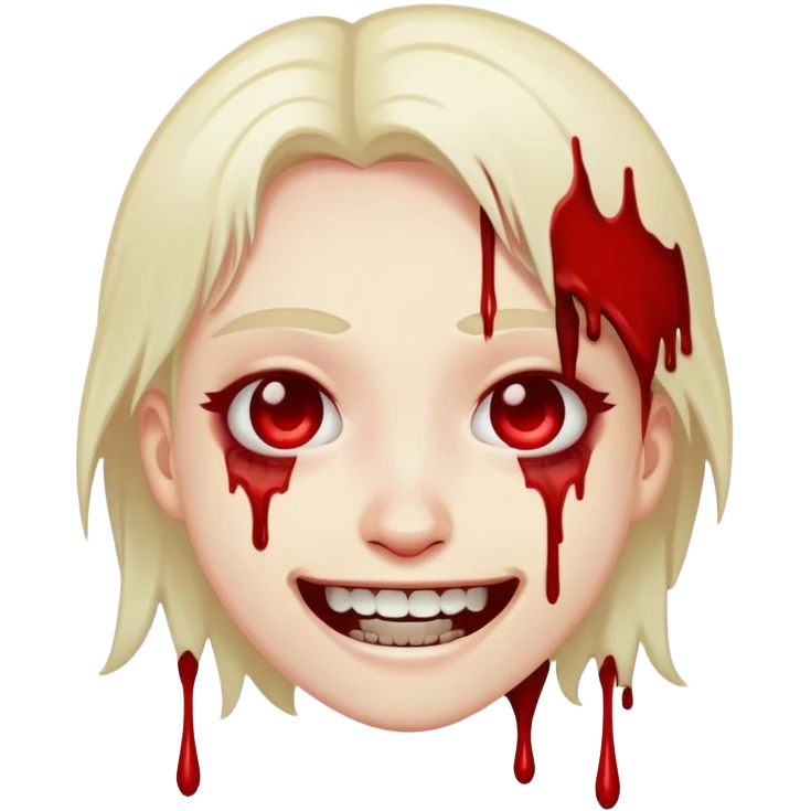 Bleeding smile emoji