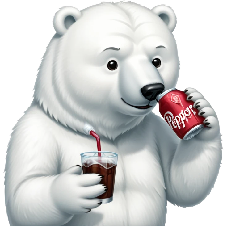 polar bear drinking diet dr pepper emoji