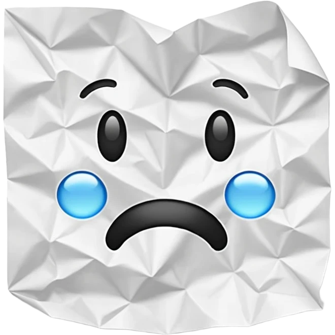 piece of paper with written text only emoji