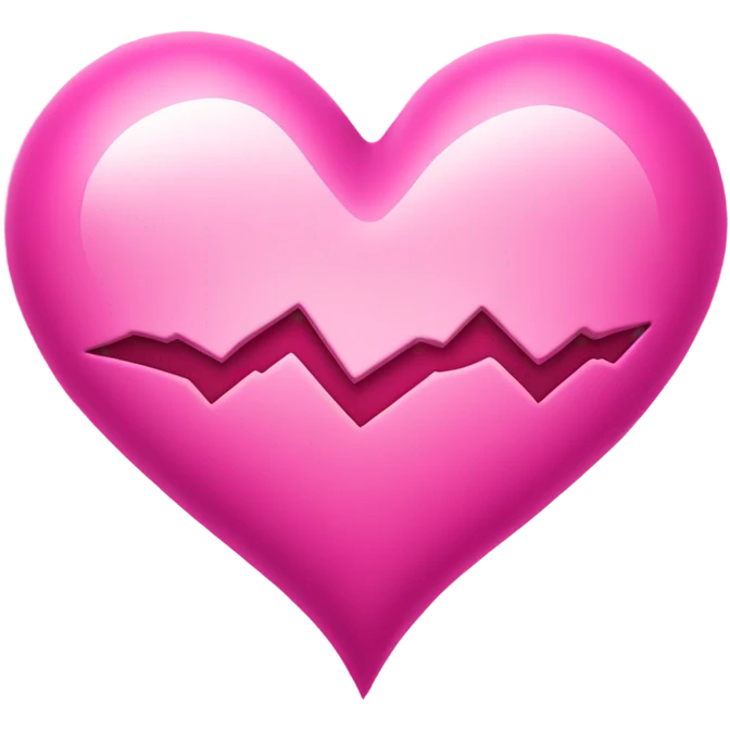 Pink broken heart emoji