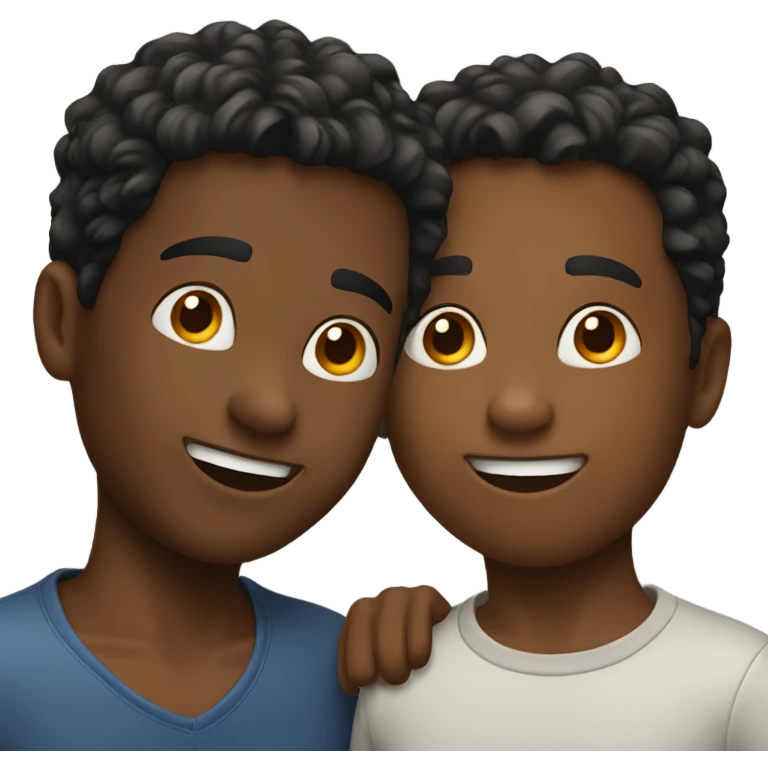 two boys having fun emoji