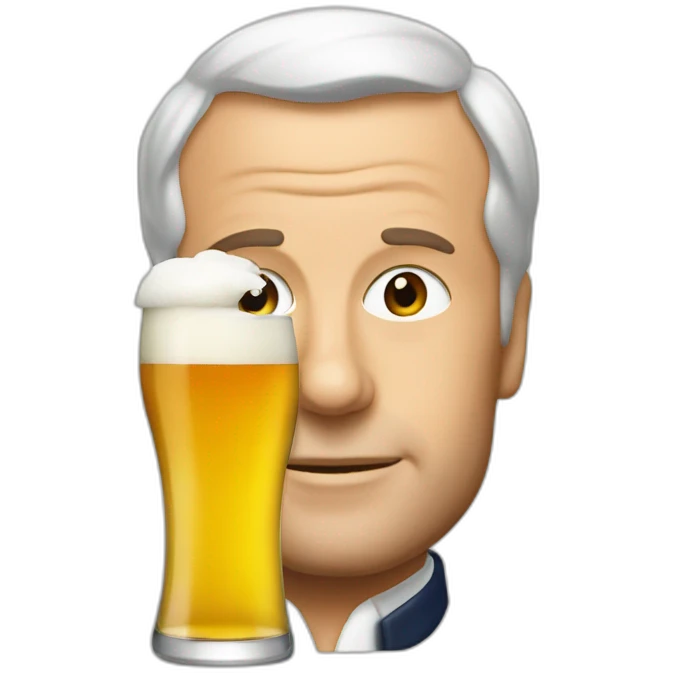 Macron beer emoji
