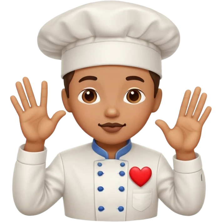 chef with heart and kiss gesture emoji