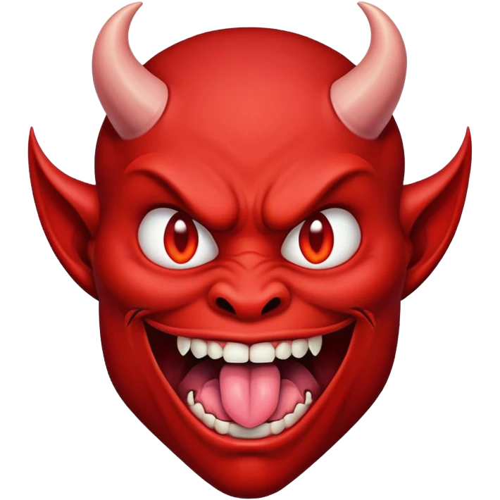 Devil sticking out tongue emoji