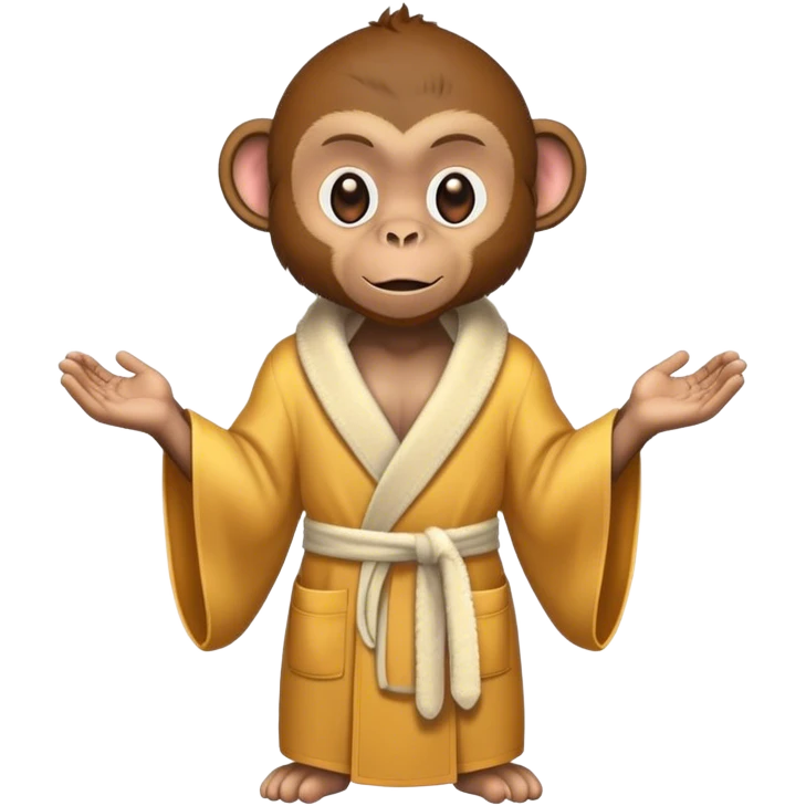 monkey with robe emoji