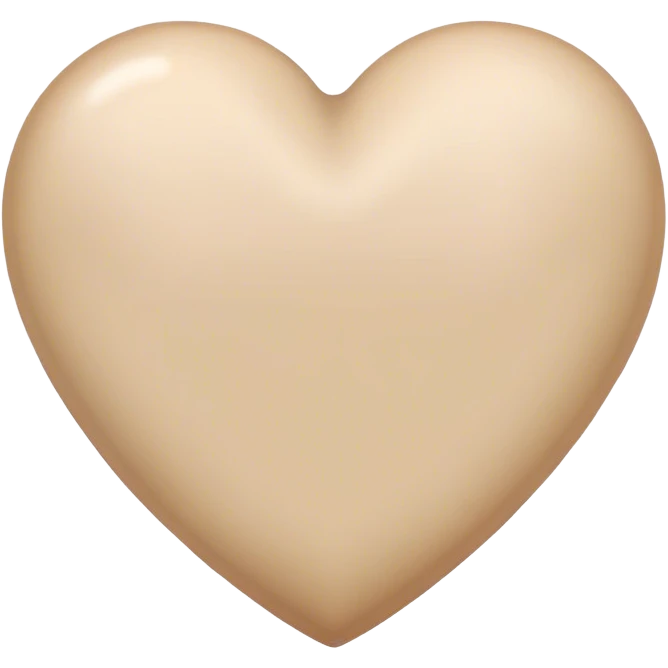 Beige heart  emoji