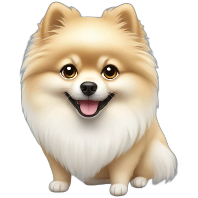 White Pomeranian emoji