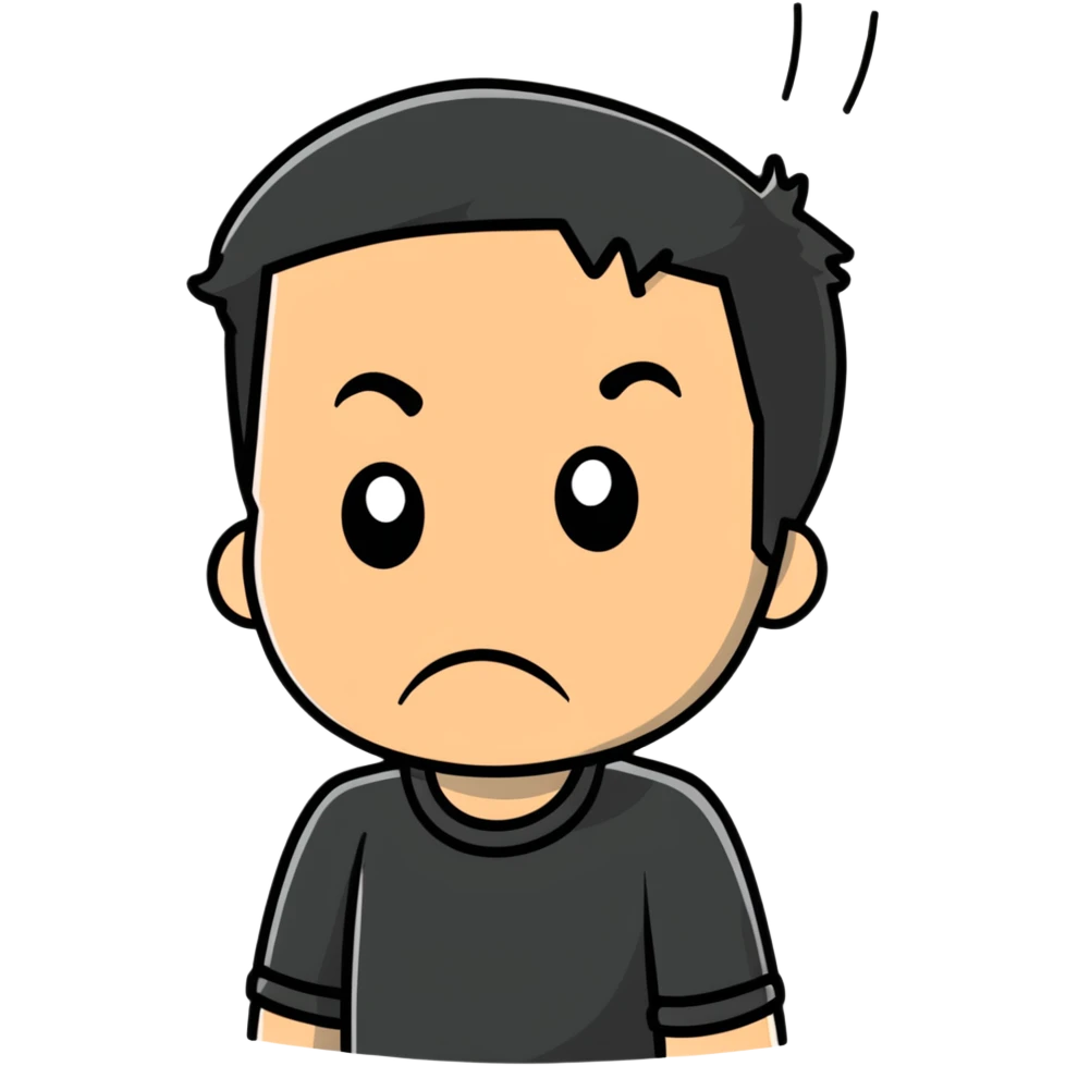 man with disapproving expression shaking his head emoji