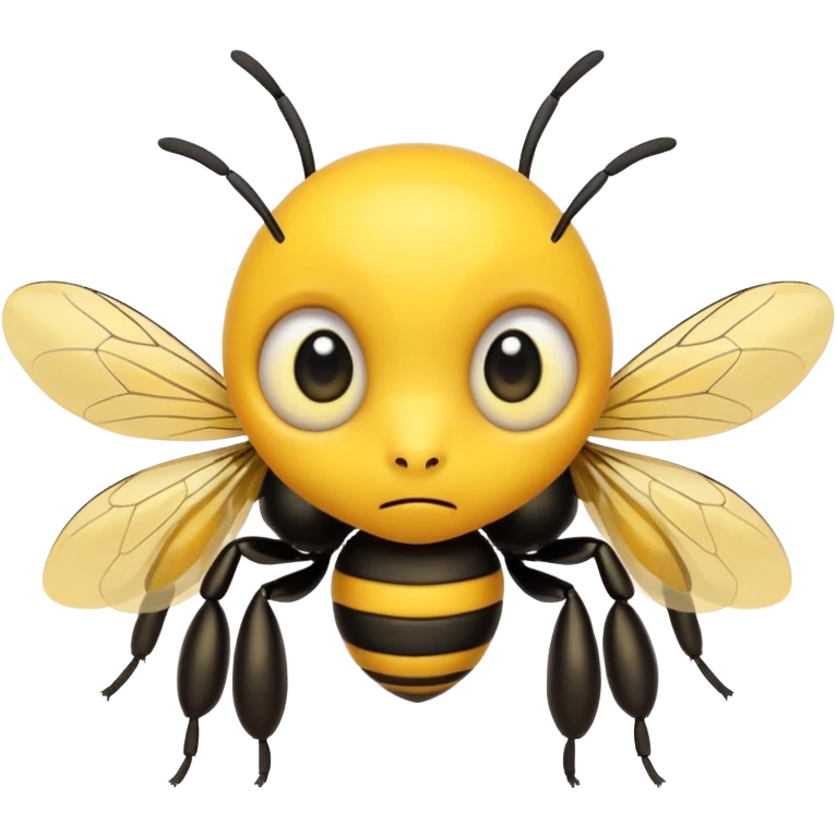 A sad cute bee emoji