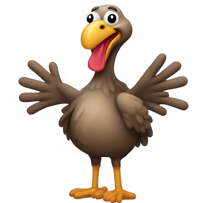 turkey doing the hand jive emoji