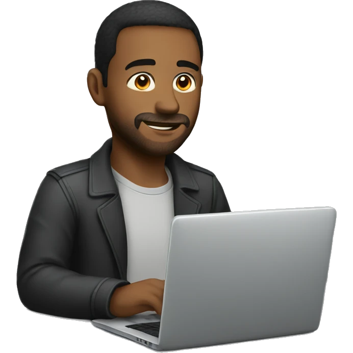 a guy with laptop emoji