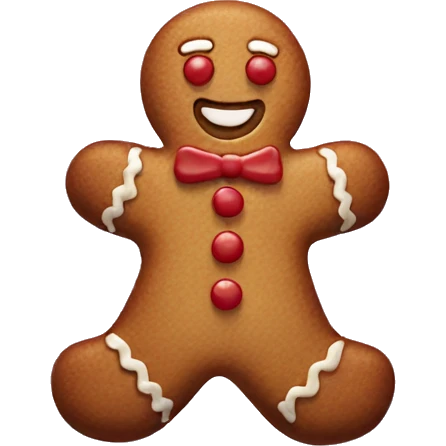 Gingerbread man emoji