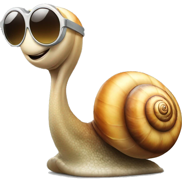 Snail with sunglasses emoji