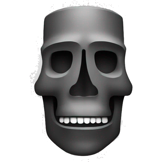 Moai skull emoji