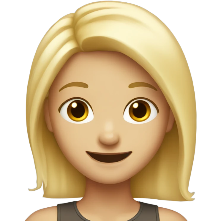 smiling girl with blonde hair emoji