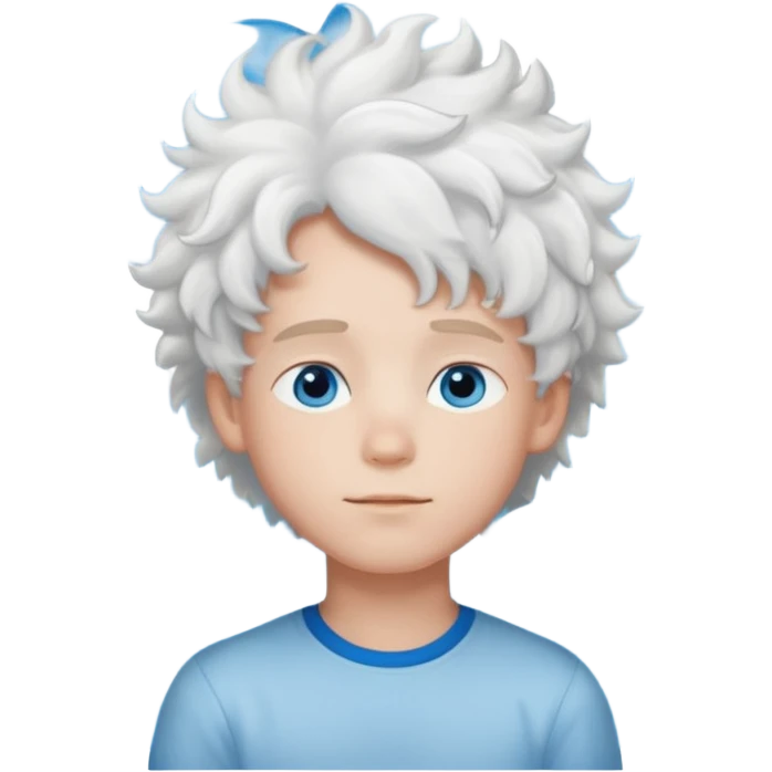 Boy dreaming about her with clouds emoji