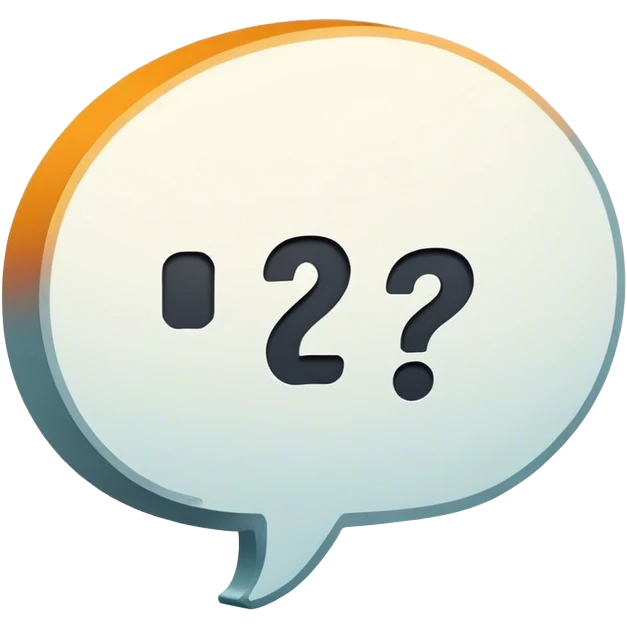 question in a speekingbubble emoji